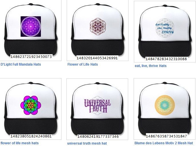 Flower Of Life, Tree Of Life Hats