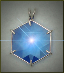 Flower of Life Pendant - Siberian Blue Quartz