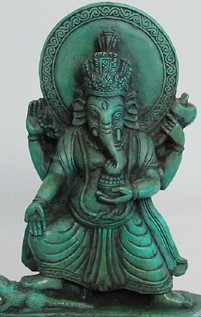 Turquoise Ganesh Statue