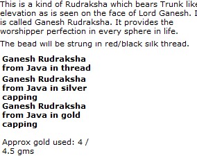 Ganesh Mukhi Rudraksha Beads