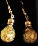 Gold Flake Glass Earrings