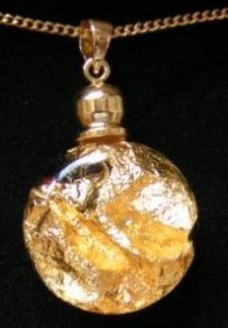 Gold Flake Glass Pendant