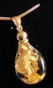Gold Flake Glass Pendant