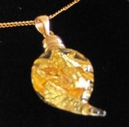 Gold Flake Glass Pendant