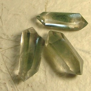 Green Chlorite Phantom Crystal Double Terminated Points