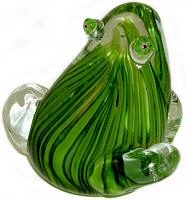 Frog Art Glass Sculpture