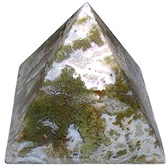 Green Moss Agate Pyramids
