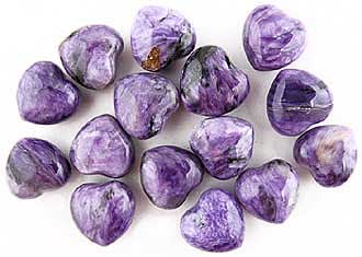 Charoite Hearts