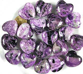 Charoite Hearts