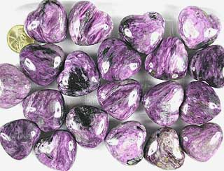 Charoite Hearts