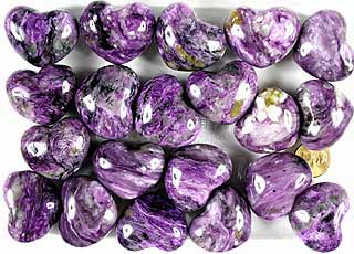 Charoite Hearts