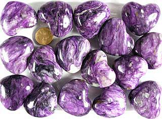 Charoite Hearts