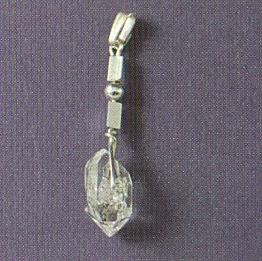 Single Himalaylan Quartz Diamond Necklace 