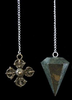 Iron Pyrite Pendulum with Visvavajra Top