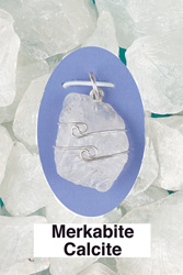 Merkabite Calcite Wire Wrapped Stone Pendants
