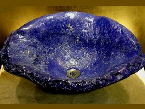 Freeformed Gemstone Sink - Lapis Lazuli