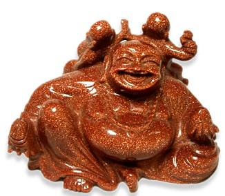 Laughing Buddha In Natural Sunstone