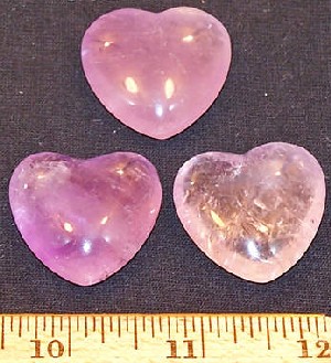 Amethyst Light Lavender Puffy Hearts