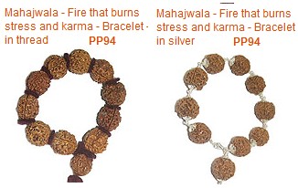 Mahajwala rudraksha - Fire that burns stress and karma - Bracelet