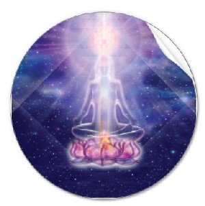 Meditator Round Sticker