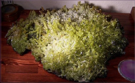 Green Zincite Massive Crystals