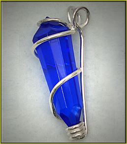 Mini Kabbalistic Crystal Pendant - Siberian Blue Quartz