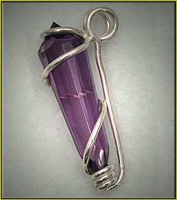 Mini Kabbalistic Crystal Pendant - Siberian Purple Quartz