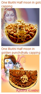 One Mukhi Half Moon Bead Pendants