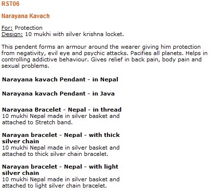 Narayana Kavach Mukhi Rudraksha Bracelets
