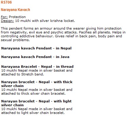 Narayana Kavach Mukhi Rudraksha Bracelets