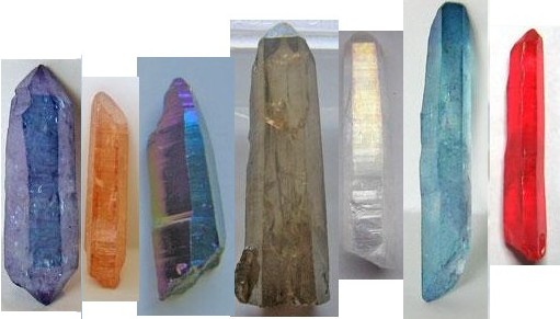 Tanzine Aura Natrual Points, Tangerine Aura Natrual Points, Titanium Flame Aura Natrual Points, Champagne Aura Natrual Points, Angel Opal Aura Natrual Points, Aqua Aura Natrual Points, Ruby Aura Natrual Points