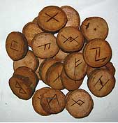 Natural Engraved Oak Runes Sets