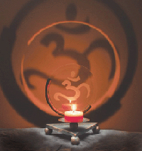 Om Symbol Projection Candle Holder