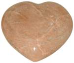 Peach Moonstone Puffy Heart 