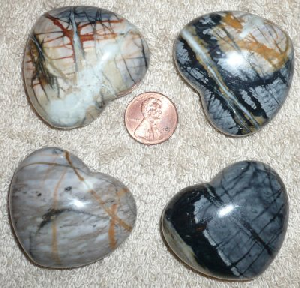 Picasso Jasper Puffy Hearts