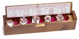 Clear quartz 5 piece Platonic Solids set