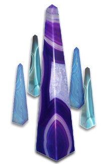 Purple Polished Brazilian Agate Obelisk