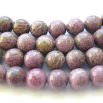 Purpurite Gemstone Round Beads 8mm