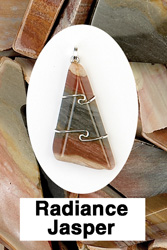 Radiance Jasper Wire Wrapped Pendant