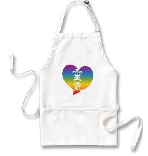 Rainbow Reiki Heart Apron