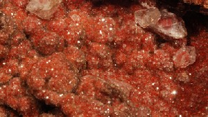 Red Calcite Clusters