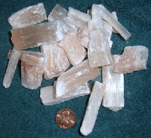 Red Satin Spar Selenite Raw Rough Natural