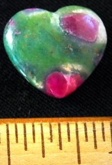 Ruby Fuchsite Puffy Heart 