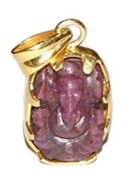 Ruby Ganesh Locket Prendants