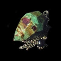 Ruby in Zoisite Grape Crystal Dowsing Pendulum