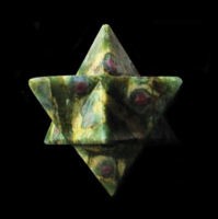 Ruby Fuschite Crystal Merkaba Merkabah Star 