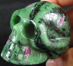 Ruby with Zoisite Green Skull