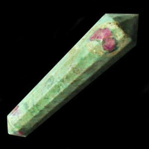 Ruby Zoisite Vogel Double Terminated 12 Sided Wand 