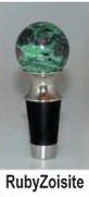 Ruby Zoisite Wine Bottle Stoppers
