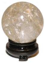 40mm Rutilated Quartz Sphere w/Stand